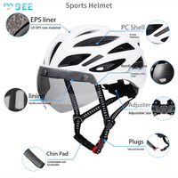 Casque de protection résistant aux chocs SeeMore, casque de skateboard, casque de vélo, casque de scooter, absorption des chocs, avec lumières rechargeables, visière