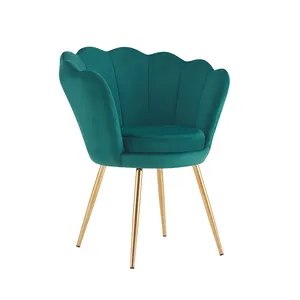2021 mới được thiết kế sang trọng phong cách giản dị ghế nhà, Chân Kim loại, bọc, sợi nhung ăn ghế bành