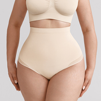 Tanga Moldeadora sin Costuras para Mujer, Cintura Alta con Banda de Silicona Antideslizante, Invisible Bajo la Ropa