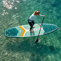 Vente en gros : Planche de paddle gonflable tropicale turquoise 11' x 33" avec double pagaie, ensemble complet Drop Stitch, usine OEM, CE, BSCI
