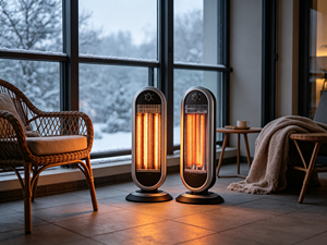 Chauffage <span class=keywords><strong>électrique</strong></span> au quartz de haute qualité 450/900W, portable, autoportant, avec tube infrarouge et éclairage, certifié GS - Product Image 2