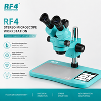 Microscope Stéréo Trinoculaire RF4 – Équipement Complet de Réparation de Téléphones Mobiles 4K HD à Double Sortie pour la Formation en Réparation de Téléphones et la Soudure de Puces Métalliques