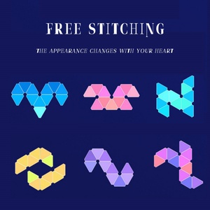 Paneles de Luces Triangulares Inteligentes, Panel de Luz LED con Control Inteligente, Sincronización con Juegos, Control por Voz RGB, Luz de Pared Triangular - Product Image 4