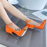 Vente 2024 tendances couleur bonbon tissu 16 cm talon en métal mode Sexy fête femmes chaussures Sexy personnalisé en gros