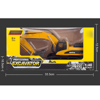 Jouet excavateur RC Rongheqiang, modèle de camion de chantier télécommandé, pelle sur chenilles, en métal moulé sous pression, échelle 1:40, vente en gros