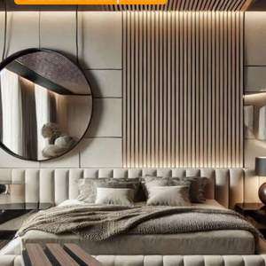 60x240cm DIY Panneaux Acoustiques 9mm D'épaisseur Panneau <span class=keywords><strong>De</strong></span> Fiber <span class=keywords><strong>De</strong></span> Polyester En Bois PVC Film Insonorisé Insonorisant Salon Chambre Mur - Product Image 2