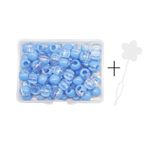 75 perles colorées pour cheveux, grand trou, acrylique transparent, perles jumbo pour <span class=keywords><strong>tresses</strong></span>, dreadlocks, accessoires pour cheveux d'enfants - Product Image 3
