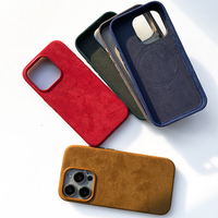 Étui de téléphone pliable de luxe avec protection intégrale, design élégant, en daim, confortable pour iPhone 13 Pro Max