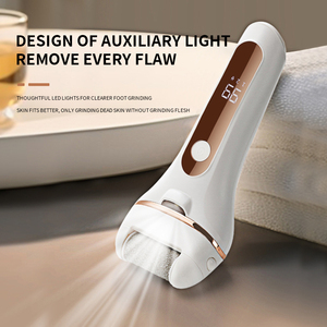 Elektrische Kallus entferner füße mit wiederauf ladbarem wasserdichtem 10-in-1-Pediküre mit 3 Fußpflege werkzeugen für Rollen köpfe - Product Image 3