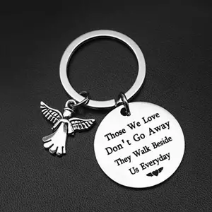 Those We Love Don't Go Away They Walk Beside Missing relatives key chain
