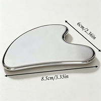 Planche Gua Sha en acier inoxydable avec logo personnalisé, masseur facial ergonomique et lisse, outil Gua Sha rafraîchissant pour le soin de la peau, cadeau pour femmes