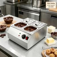 Mini machine de trempe de chocolat en acier inoxydable pour ménage commercial électrique 3 ou 4 pots
