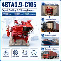 Moteur diesel turbocompressé SCDC DCEC 4bta 4b 4BTA3.9-C105 105HP 4 cylindres pour groupe électrogène, machines de construction
