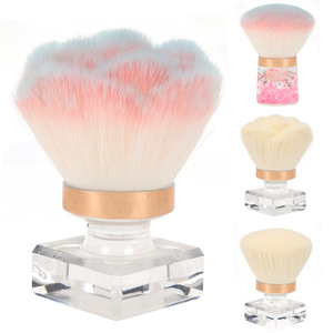 Brosse à poussière pour <span class=keywords><strong>ongles</strong></span>, brosse de nettoyage pour fond de teint et maquillage, outil à tête de champignon, brosse à poussière pour <span class=keywords><strong>ongles</strong></span> Rose Diamond - Product Image 1