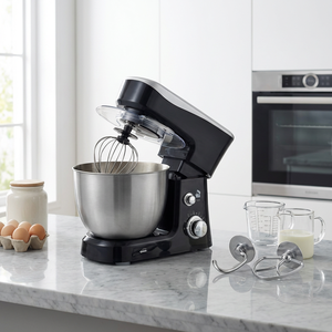 Robot da Cucina Elettrico Multifunzione: Frullatore, Impastatrice, Sbattitore per Dolci, Pane, Creme e Uova - Product Image 1