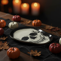 Assiettes en mélamine personnalisées de qualité alimentaire pour restaurant, vente en gros, plat de service pour les fêtes, Halloween, dîner, compatibles lave-vaisselle