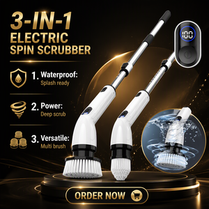 Electric Spin Scrubber 2000mAh 300RPM with Adjustable Angle Head Mold Removal Cleaning <b>Brush</b> Set for <b>Shower</b> Glass and Bathtub - Product Image 5