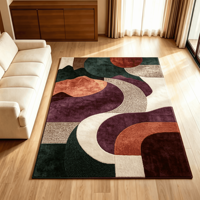 Tapis d'intérieur vintage en fausse peau de mouton imprimé en 3D, décoration de luxe pour la maison, tapis de salon, tapis personnalisable