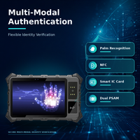 Tablette Android robuste IP65 8 pouces 8000 mAh NFC 4G GPS BT5.0 avec reconnaissance de veine palmaire, empreinte digitale, reconnaissance faciale, APK personnalisé, accès OEM ODM