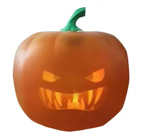 Nieuwe Ontwerp Halloween Grappig Praten Pompoen Lamp Karton Plastic Sing Party Decoratie Interessante Uv Printing Oranje