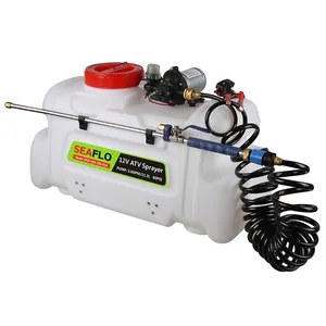 SEAFLO-pulverizador de punto ATV, 12 voltios, 15 galones, 60PSI, 50L, para agricultura, ATV, con válvula reguladora de flujo, para granjas