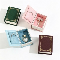 Boîte à bijoux carrée élégante en carton avec rabat, aimantée, pour bagues, boucles d'oreilles, colliers et pendentifs – Coffret cadeau le plus vendu