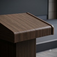 Podio de Oficina Moderno de Madera al por Mayor con Estante de Almacenamiento y Panel de MDF para Uso Escolar y de Oficina, Directo de Fábrica, Comercial