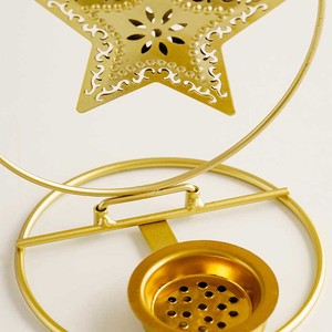 Bruciatore <span class=keywords><strong>di</strong></span> incenso in metallo a doppio anello in stile arabo mediorientale - Product Image 6