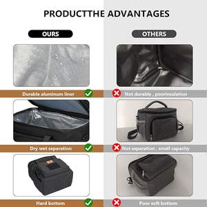 Échantillon gratuit : Sac isotherme Tyvek imperméable pour protéger les aliments et les boissons, boîte à lunch thermique isolée avec fermeture éclair - Product Image 2