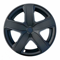 4 pièces 19 pouces Enjoliveurs de roue à couverture intégrale finition chromée pour Tesla Model Y Juniper 2025, à rayons turbine bicolores, à clipser, en ABS