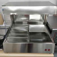 Elektrischer Tisch-Friteswärmer in Silber, 5kg Kapazität, Verstellbare Gestelle, Kompakte Größe für Restaurant, Hotel, Buffet