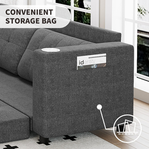 Sofá Cama Futón Tamaño Queen, Tapizado Grueso, Sofá de Dos Plazas Convertible en Cama, Sofá Extraíble para Dormitorio o Sala de Estar - Product Image 6