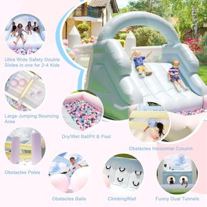 Castillo Inflable de PVC de Grado Comercial <span class=keywords><strong>para</strong></span> Niños y Adultos, <span class=keywords><strong>con</strong></span> <span class=keywords><strong>Piscina</strong></span>, Tobogán, Obstáculos, Zona de Escalada y Soplador - Product Image 4