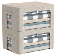 Boîte de rangement pliable personnalisée en tissu, panier de rangement, armoire de rangement, conteneur pour vêtements, linge, bureau, penderie, organisateur de placard