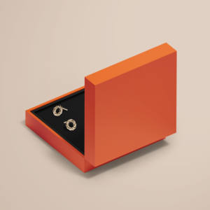 Customized logo for high-end purple Pu <b>leather</b> ring box and jewelry packaging box - Product Image 2