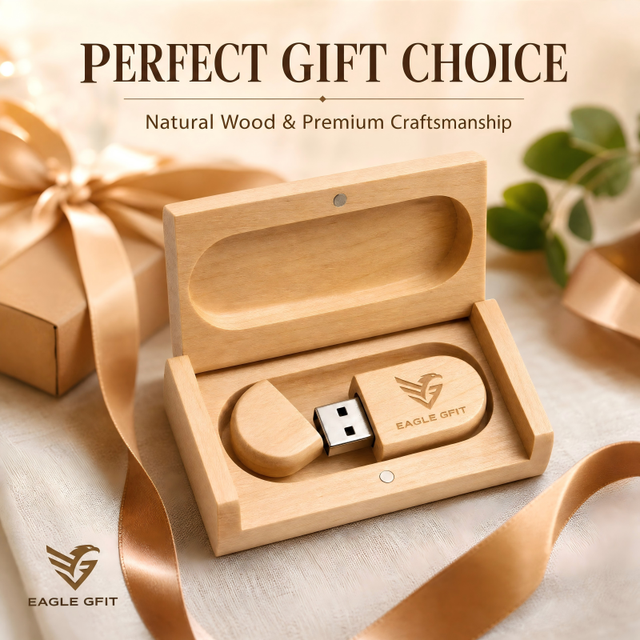 OEM Wooden USB Flash Drive with Custom Logo Micro USB 3.0 16GB/32GB/64GB Maple Wood Encrypted 1-Year Warranty