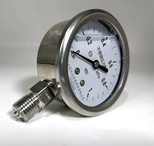 เกจวัดแรงดันแบบเติมน้ำมัน 0~200Psi สแตนเลสสตีล <span class=keywords><strong>1</strong></span>/<span class=keywords><strong>4</strong></span>" NPT หน้าปัดขนาด 2.5 นิ้ว ได้รับการรับรอง WOG สำหรับน้ำ/น้ำมัน/อากาศ แบบยึดด้านล่าง ผลิตในจีน - Product Image 3