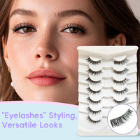 Cils en PBT Effet Fourrure de Fée, Lot de 7 Paires, Légers, Naturels, Faux Cils, Extensions DIY, Fournisseur en Gros