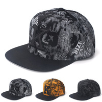 Casquette de baseball personnalisée avec lettres brodées, style hip-hop, visière plate, snapback réglable, unisexe, style punk urbain, vente en gros