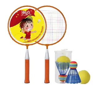 Raket Badminton tenis kecil anak-anak, mainan raket Badminton tenis kecil, latihan sendiri, mainan olahraga luar ruangan untuk anak-anak 2 In 1