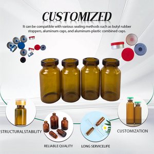 ขวดแก้วใสแบบใสสำหรับงานเภสัชกรรมขวดแก้วแบบฉีดอเนกประสงค์ - Product Image 2