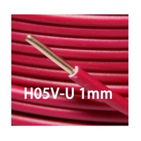 H05V-U Fils Électriques 1mm Fil De Cuivre Classe 1 EN50525-2-31 Isolé Par PVC de Conducteur En Cuivre Câble Fil
