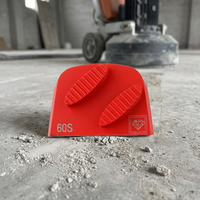 Outils de meulage diamantés à changement rapide SUMO, double segment ovale 60 #   Plaque de meulage en métal pour béton Soft Bond pour machine à meuler Lavina