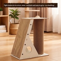 Griffoir et lit combinés en forme de L en carton durable pour chat, blanc, vertical, pour animaleries et maisons