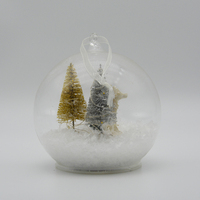 MRS Custom Glass Weihnachts kuppel Runde Kugeln Mit Led Light Glass Mini Tischplatte Weihnachten Künstliche Hirsch Dekoration