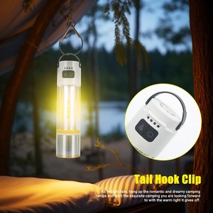 Linterna LED multifunción XPE, lámpara superbrillante con gancho, linterna para acampar al aire libre, resistente al agua, recargable por USB - Product Image 5