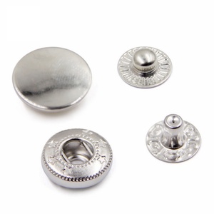 Four Parts 9mm 12 mm 20mm Leather Snap <b>Button</b> Set Flat Metal <b>Button</b> - Product Image 1