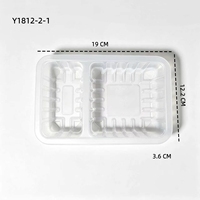 Conteneur alimentaire MAP à 2 compartiments, qualité alimentaire, empilable, transparent, emballage plastique PP sur mesure, directement de l'usine