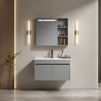 Ensemble de meuble-lavabo mural flottant de luxe moderne et écologique pour salle de bain, chambre, ferme, entrepôt, hôpital