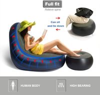 Canapé-lit gonflable moderne et pliable avec pompe à air intégrée, fauteuil de cinéma, siège de relaxation pour adultes, idéal pour salon, chambre et extérieur